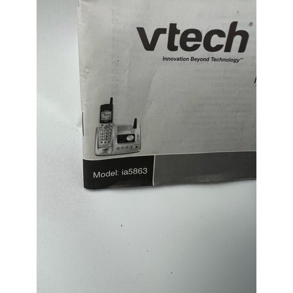 V Tech IA5863 Phone Answering System Caller ID Cordless Call Silver Black - Picture 3 of 7